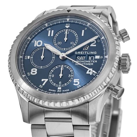 breitling navitimer 8 blue dial